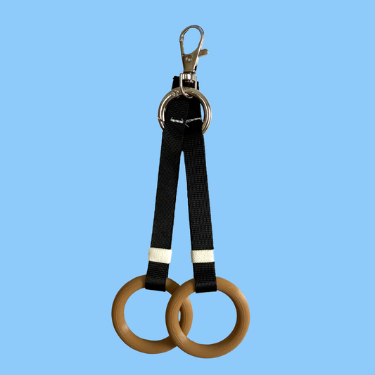 Men’s Gymnastics Rings Keychain – 3D Printed, Handmade, Personalized Gift